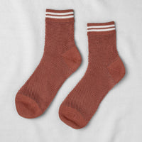 MESH SNEAKER SOCKS - Rust