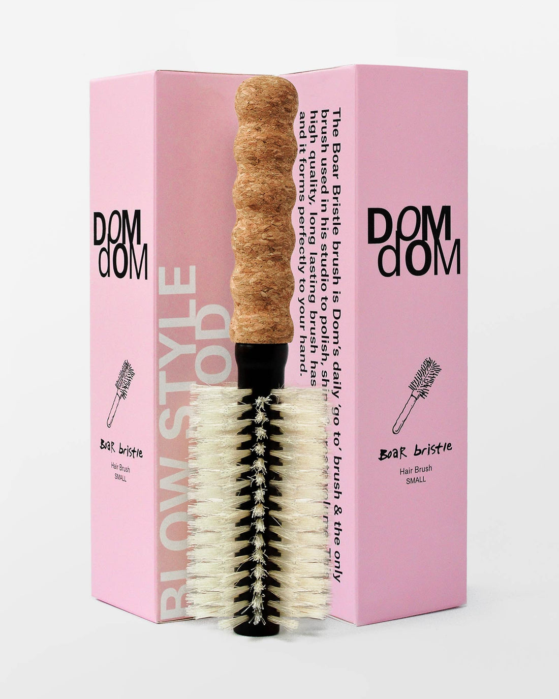 Domdom Small Round Boar / Nylon Bristle Brush