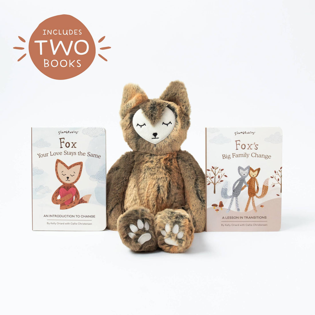 Slumberkins Inc. - Fox's Navigating Change Plush Set - with 2 books!