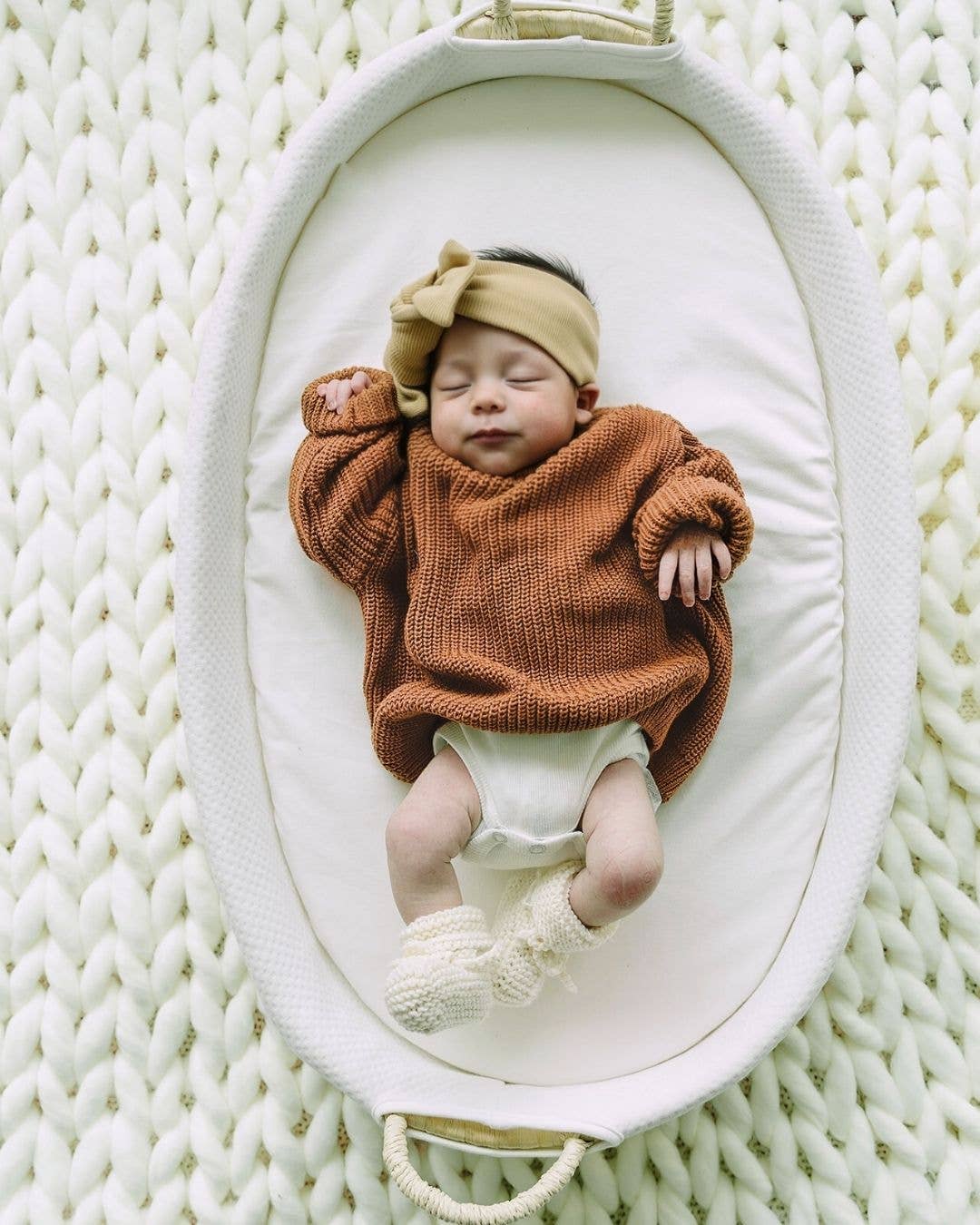 Lucky Panda Kids - Chunky Knit Sweater | Rust