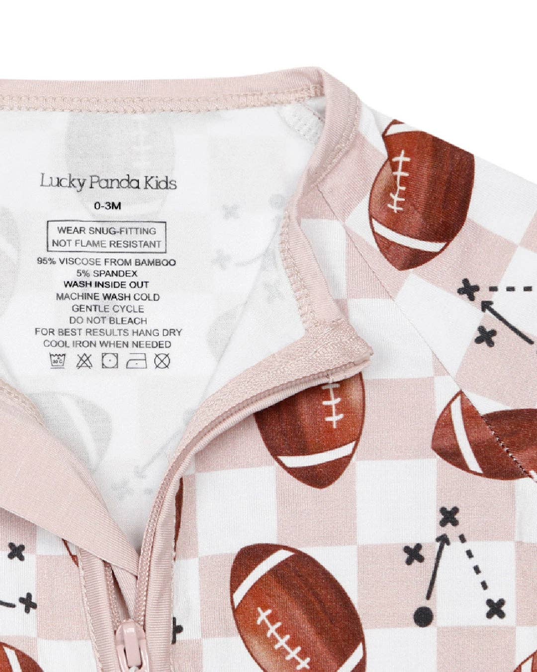 Lucky Panda Kids - Bamboo Zip Romper | Game Day