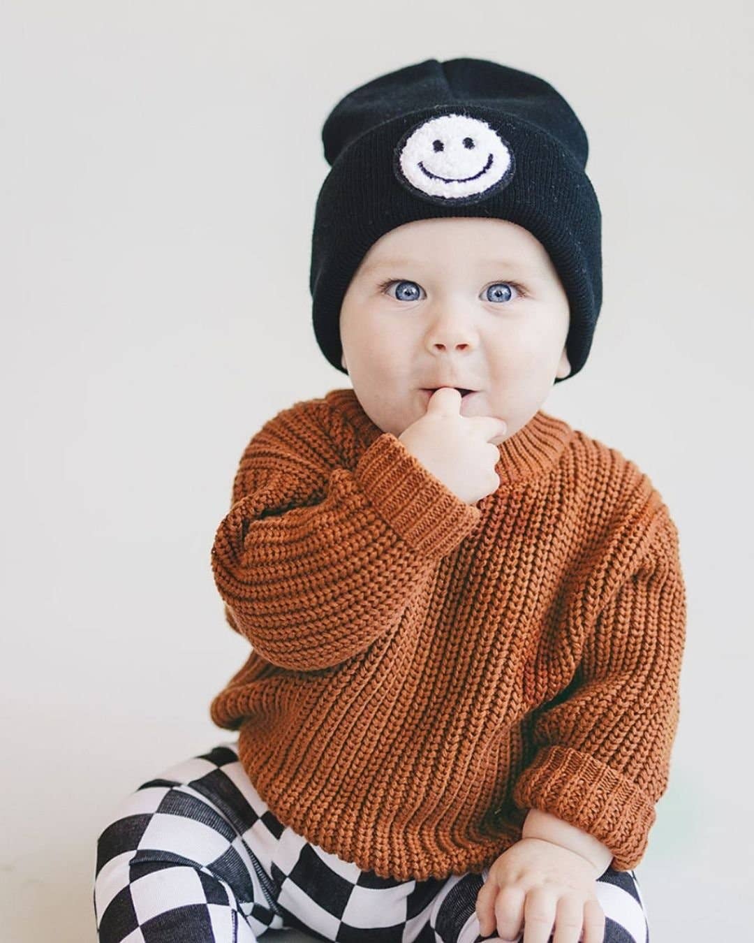 Lucky Panda Kids - Chunky Knit Sweater | Rust
