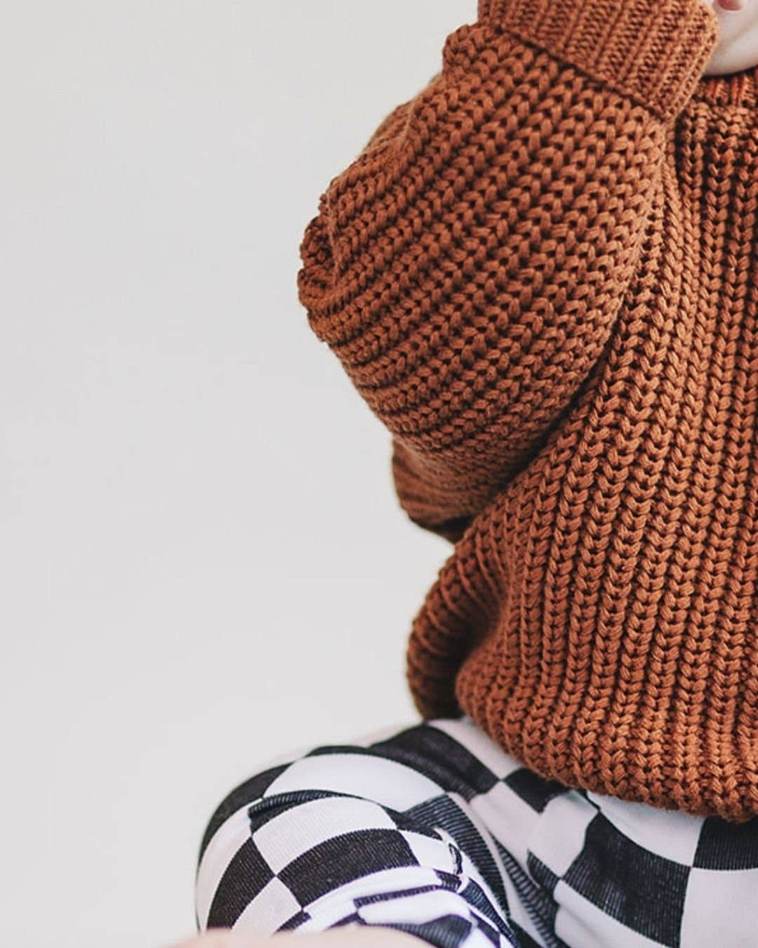 Lucky Panda Kids - Chunky Knit Sweater | Rust