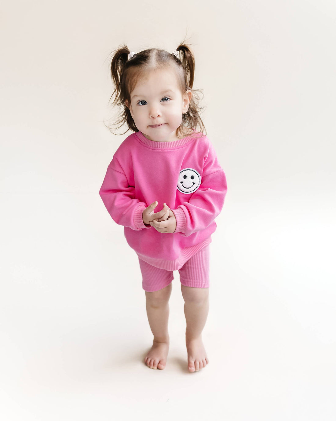 Lucky Panda Kids - Baby & Kids Biker Shorts Set | Pink