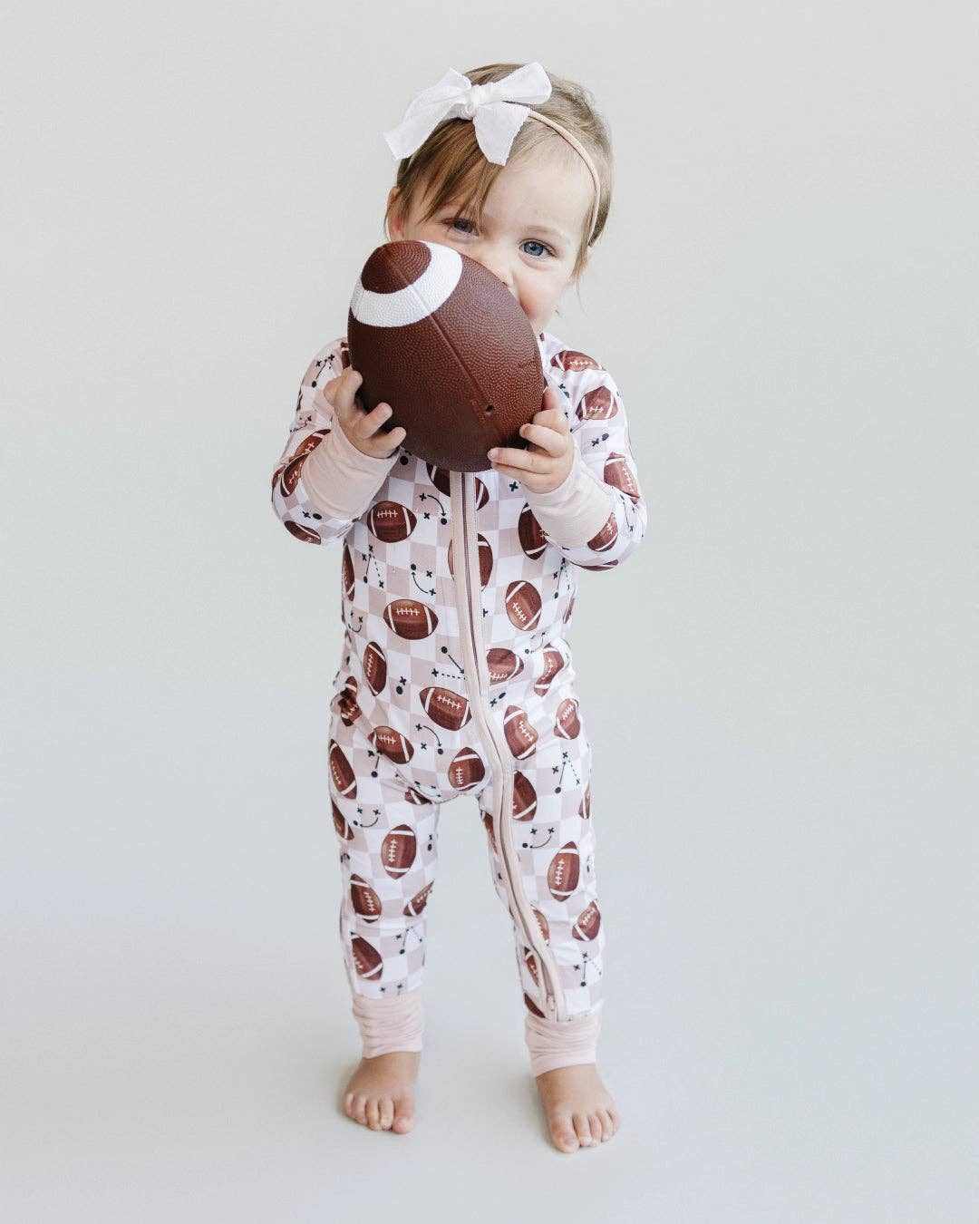Lucky Panda Kids - Bamboo Zip Romper | Game Day