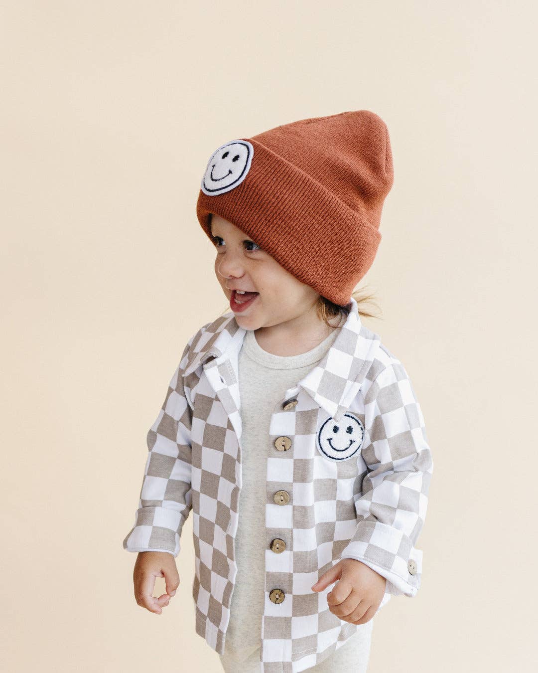 Lucky Panda Kids - Smiley Baby Kids' Beanie | Rust