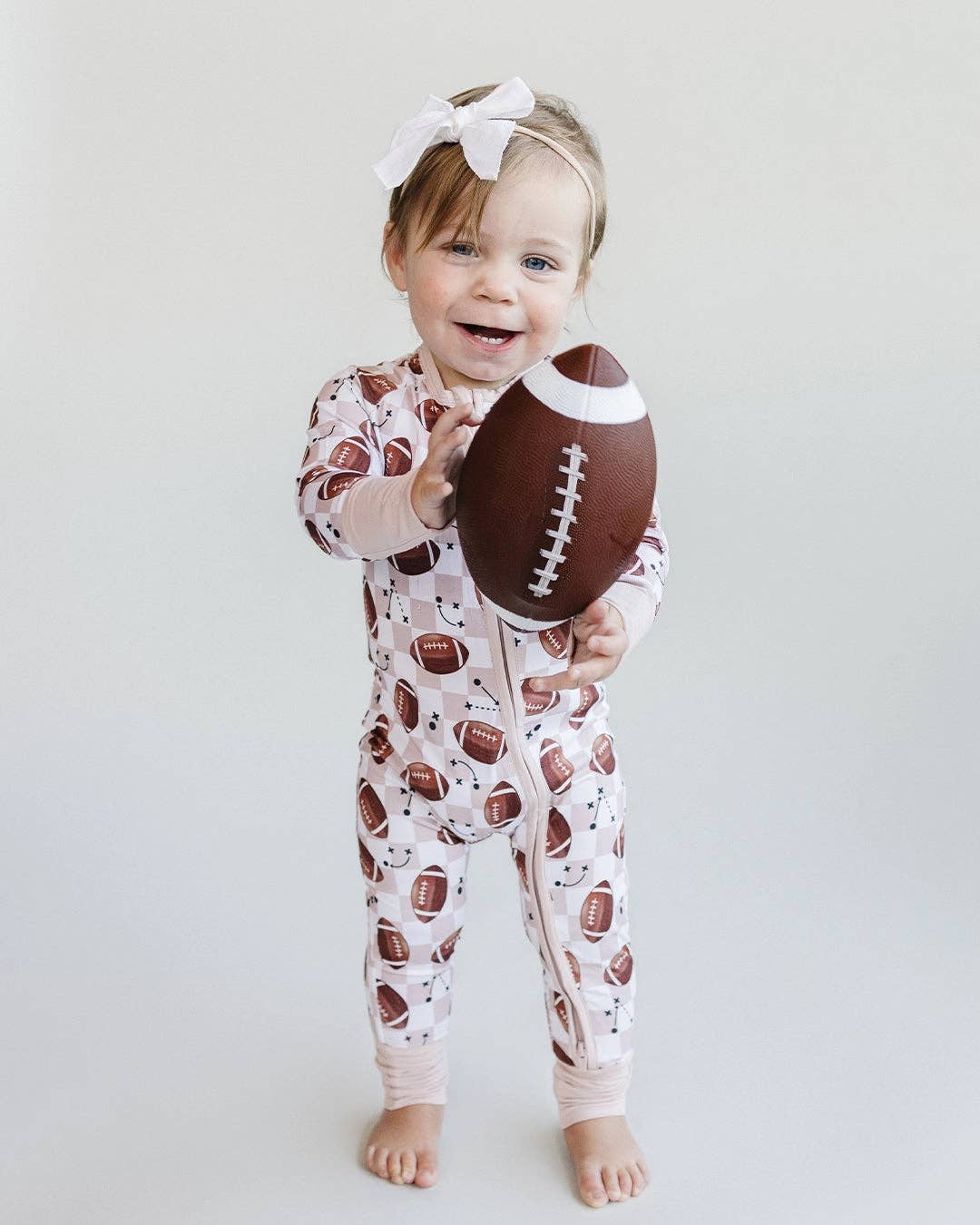 Lucky Panda Kids - Bamboo Zip Romper | Game Day