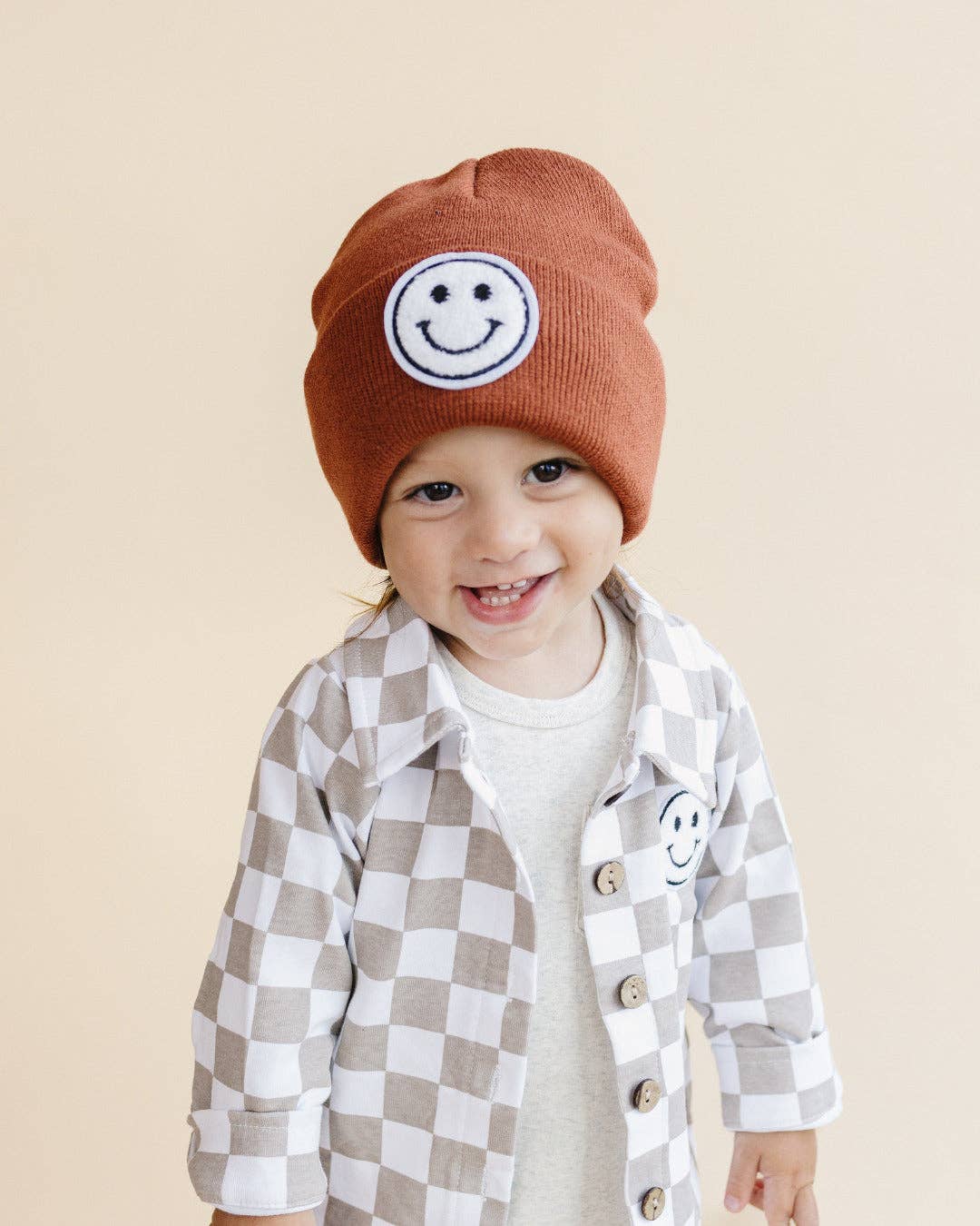 Lucky Panda Kids - Smiley Baby Kids' Beanie | Rust