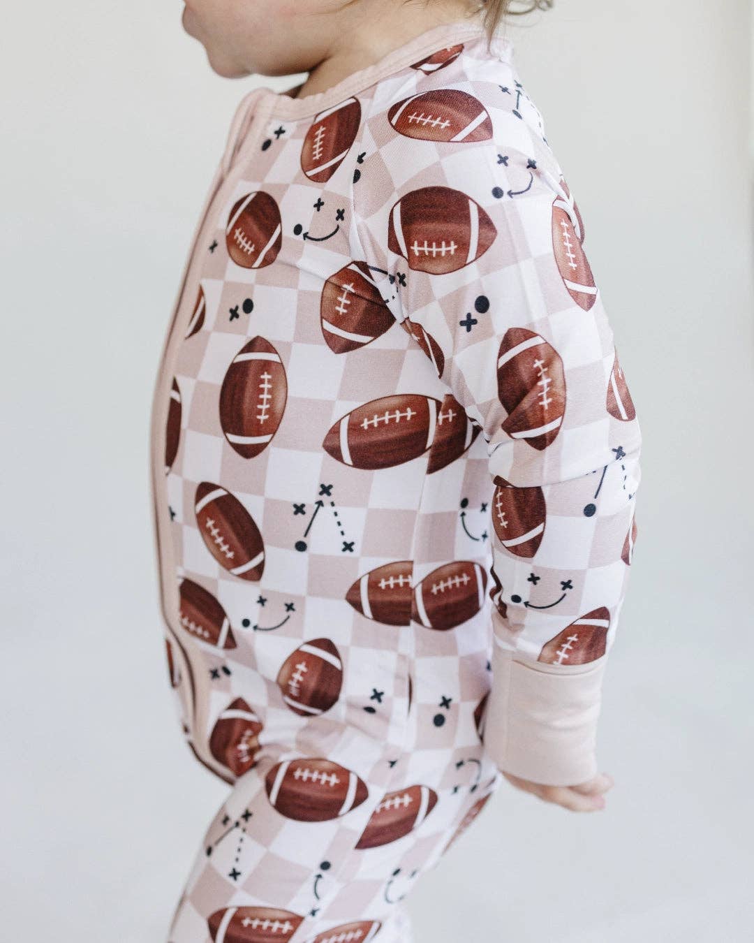 Lucky Panda Kids - Bamboo Zip Romper | Game Day